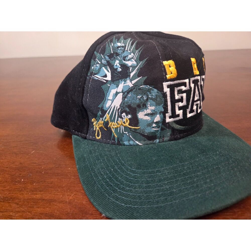 ​VTG 90s Brett Favre Green Bay Packers Snapback Hat Drew Pearson QB Club